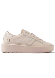 D.A.T.E Hill Low Platform Trainer - Mono Beige