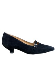 PAVEMENT Arian Suede Kitten Heel - Black