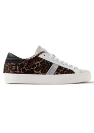 D.A.T.E Hill Low Trainers - Leopard White