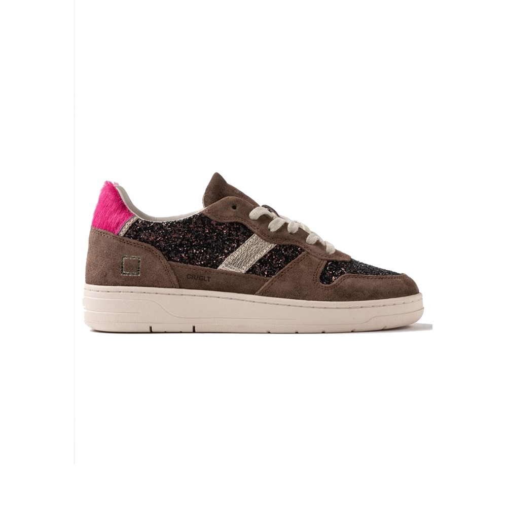D.a.t.e Women's Bronze Court 2.0 Trainer - Glitter