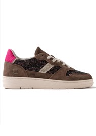 D.A.T.E Court 2.0 Trainer - Glitter Bronze