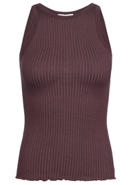 Rosemunde Belize Ribbed Tank - Fudge