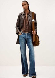 Ba&sh Madi Leather Coat - Marron