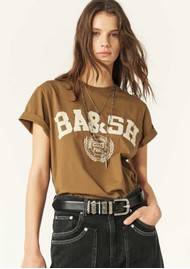 Ba&sh Ioni Graphic Cotton T-Shirt - Cafe