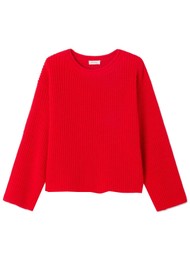American Vintage Crashway Ribbed Jumper - Scarlet