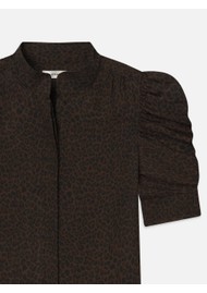 Frame Denim Gillian Silk Blouse - Leopard