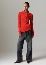 Day Birger et Mikkelsen Murphy Merino Wool Polo Shirt - Fiery Red