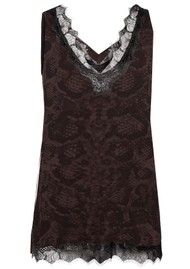 Rosemunde Billie Lace Cami Top - Brown Snake