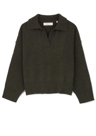 SKALL Dean V-Neck Merino Wool Jumper - Deep Brown