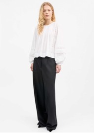 SKALL Organic Cotton Leaf Blouse - Optic White