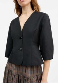 SKALL Belleville Merino Wool Blazer - Black