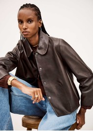 Ba&sh Milos Leather Jacket - Marron