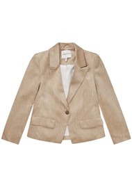 MUNTHE Lawo Velvet Corduroy Tuxedo jacket - Latte
