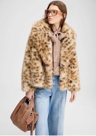 MUNTHE Lestine Faux Fur Jacket - Camel