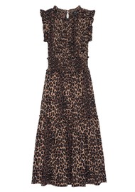 Rails Vivier Shirred Midi Dress - Brown Nala