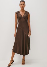 Rails Eleni Satin Dress - Espresso