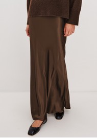 Rails Romina Satin Midi Skirt - Espresso