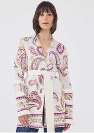 HAYLEY MENZIES Jude Cotton Jacquard Cardigan - Jimi Cream