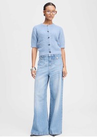 MUNTHE Locca Alpaca Blend Cardigan - Blue