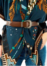 WILD Lars Studded Belt - Brown