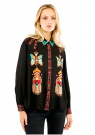 WILD Bonaventure Western Shirt - Black