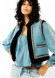 WILD Isco Faux Fur gilet - Blue