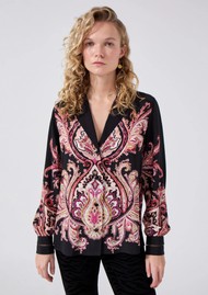 HAYLEY MENZIES Patti Silk Shirt - Jimi Black