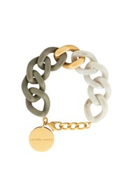 VANESSA  BARONI Flat Chain Bracelet - Olive Snowgreen