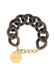 VANESSA  BARONI Flat Chain Bracelet - Dark Brown