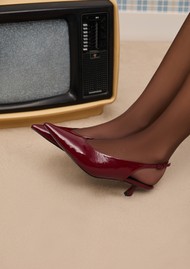BIBI LOU Pump Wrinkled Patent - Carmin