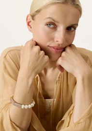 VANESSA  BARONI Flex Pearl Bracelet - Biancone Marble