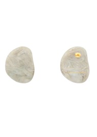 VANESSA  BARONI Big Nugget Earrings - Snow Green Marble