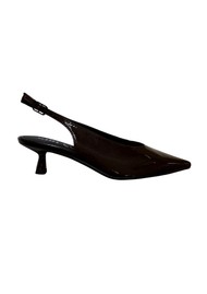 BIBI LOU Pump Wrinkled Patent - Marron
