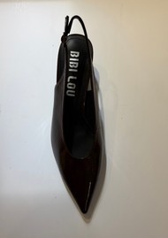 BIBI LOU Pump Wrinkled Patent - Marron
