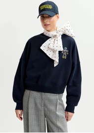 ESSENTIEL ANTWERP Ibernatus Embroidered Sweatshirt - Navy