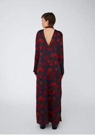 STELLA NOVA Silk Maxi Dress - Flower Forest