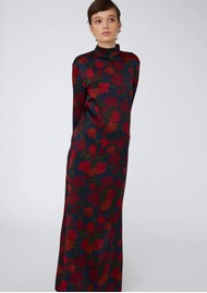 STELLA NOVA Silk Maxi Dress - Flower Forest