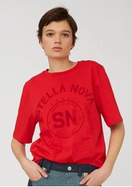 STELLA NOVA Stella Nova Cotton T-Shirt - Flame red