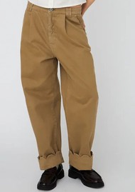 STELLA NOVA Cotton Pants Scallop Edge - Dark Sand