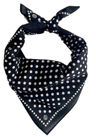 LESCARF Cotton Polkadot Scarf - Black