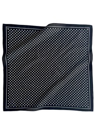 LESCARF Cotton Polkadot Scarf - Black