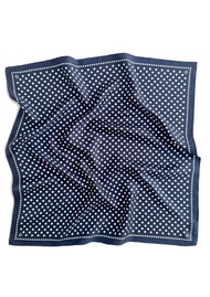 LESCARF Polkadot Silk Scarf - Navy/Cream