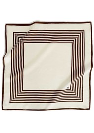 LESCARF Striped Silk Scarf - Cream/Mocha