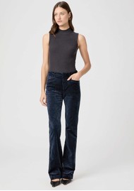 Paige Denim High Rise Laurel Canyon Corduroy Bootcut Jeans - Deep Navy