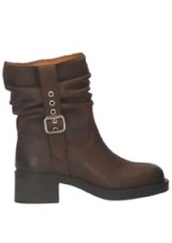 PAVEMENT Nibba Leather Biker Boots - Brown Nubuck