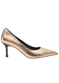 WODEN Laura Metallic Heels - Dark Gold