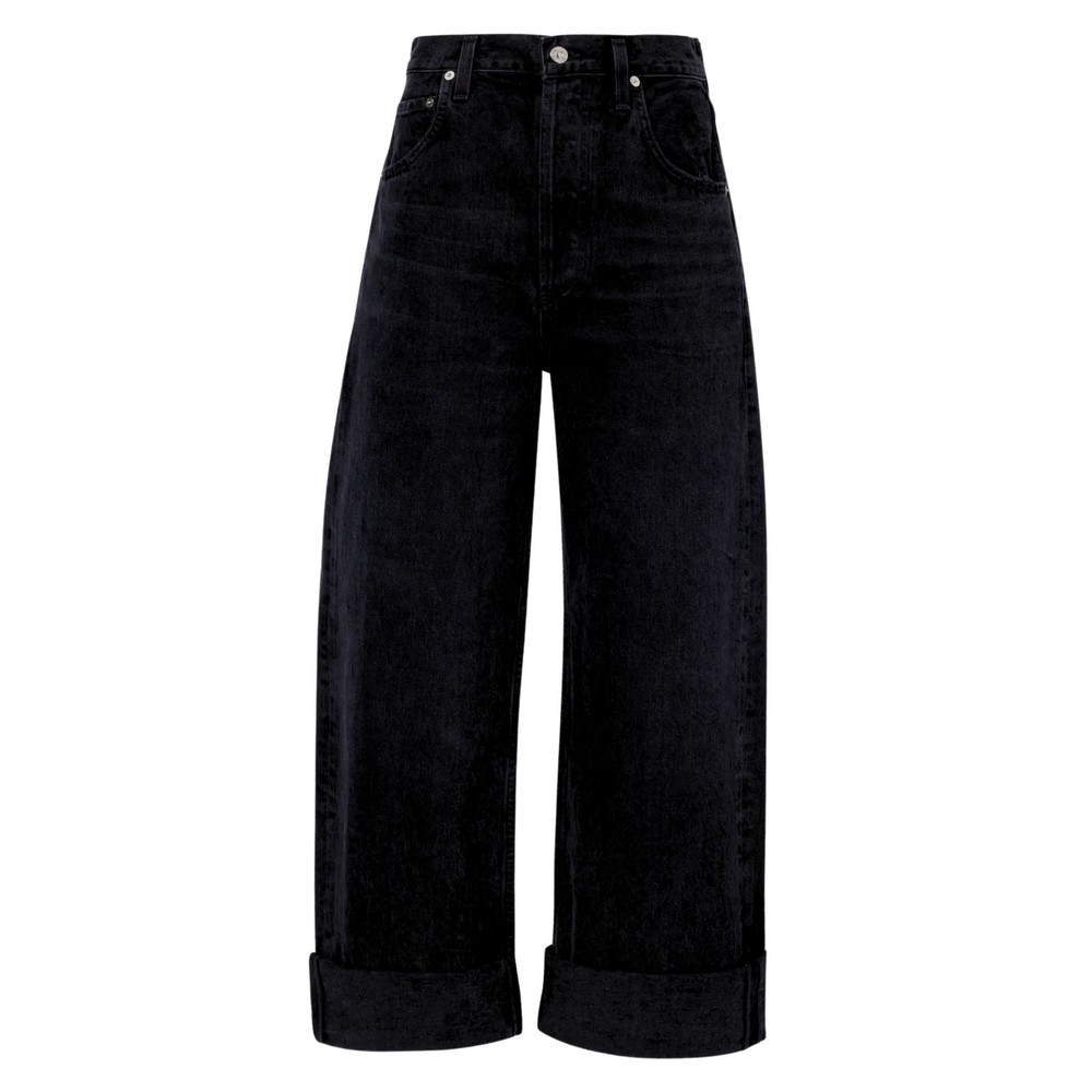 CITIZENS OF HUMANITY Ayla High Rise Baggy Jean - Solid Black