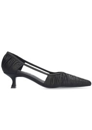 BIBI LOU Rigel Leather Pump Low Heel - Black