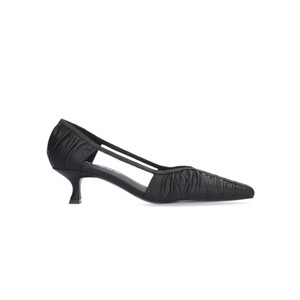 Rigel Leather Pump Low Heel - Black