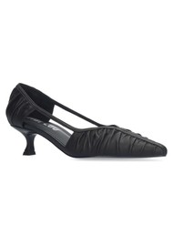 BIBI LOU Rigel Leather Pump Low Heel - Black